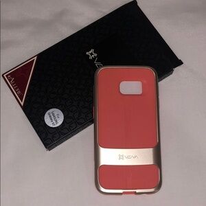 Samsung Galaxy S7 Pink/Gold Cell Phone Case